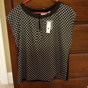 New York & Company top, black and white
